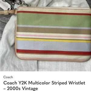 Like new vintage coach wristlet super soft with hang tag